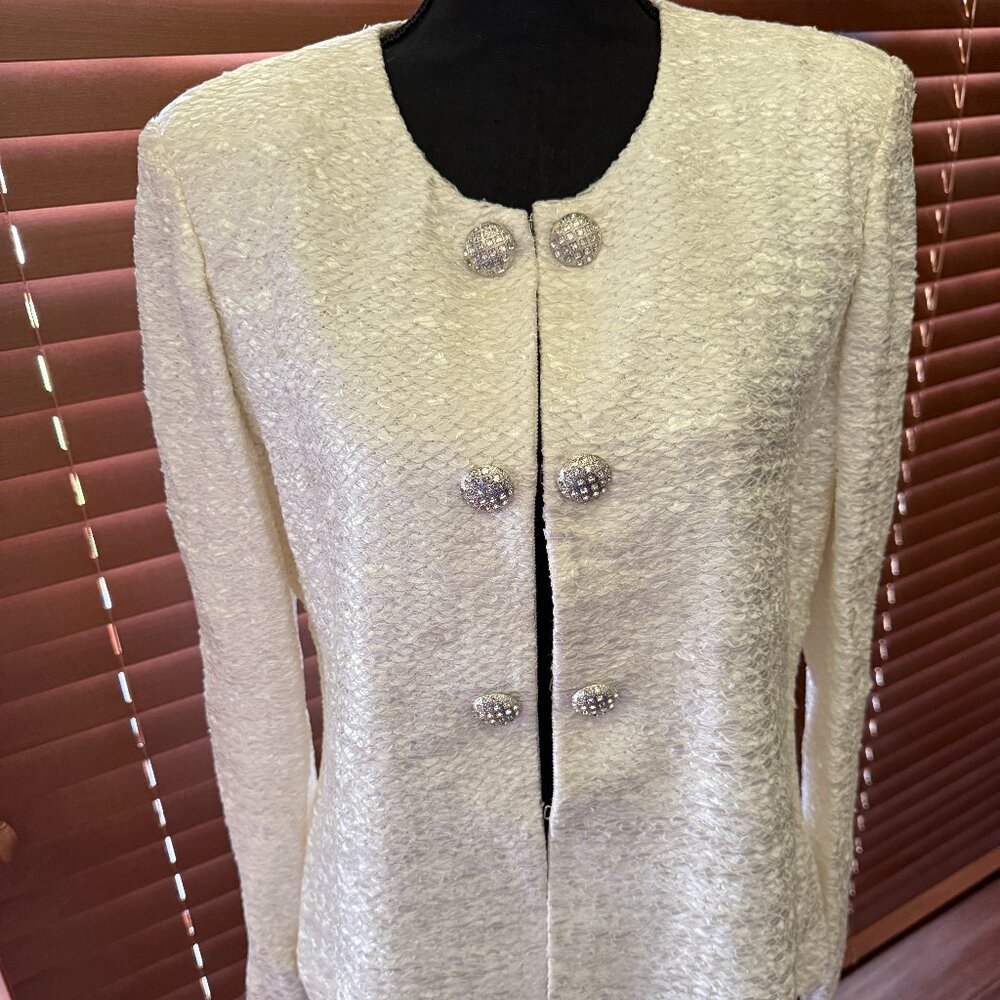 St John Couture Coat & Pencil Skirt Set